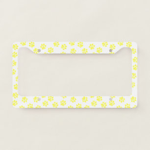 Doodle Paws, Dog Paws, Yellow Paws License Plate Frame
