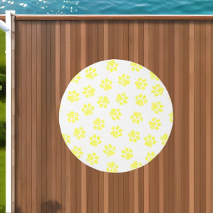 Doodle Paws, Dog Paws, Yellow Paws Outdoor Rug