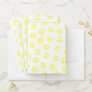 Doodle Paws, Dog Paws, Yellow Paws Pocket Folder