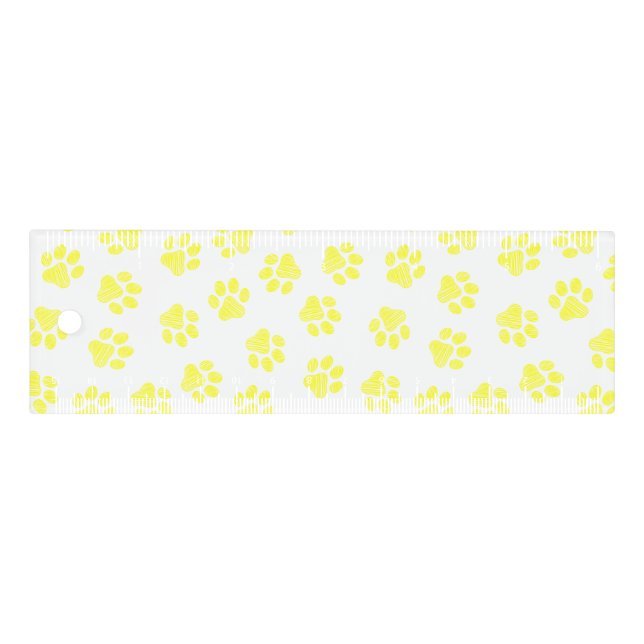Doodle Paws, Dog Paws, Yellow Paws Ruler (Front)