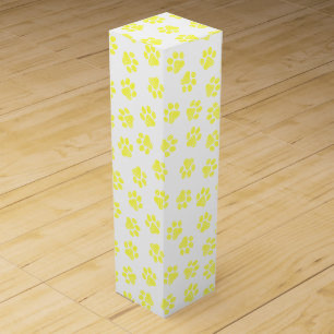 Doodle Paws, Dog Paws, Yellow Paws Wine Box