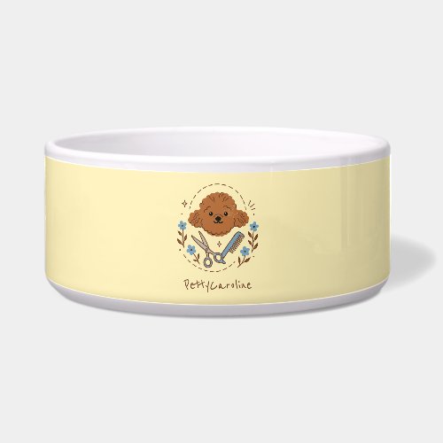 Doodle pets business cards bowl
