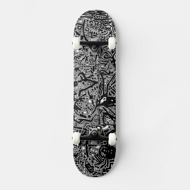 Doodle pig skate skateboard deck (Front)