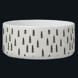 Doodle Pine Forest⎢ Pet Bowl<br><div class="desc">Beautiful hand painted pine forest in seamless pattern for your favourite four legged pal</div>