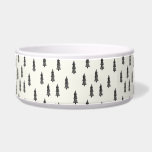 Doodle Pine Forest⎢ Pet Bowl<br><div class="desc">Beautiful hand painted pine forest in seamless pattern for your favourite four legged pal</div>