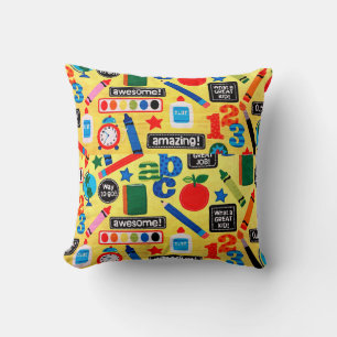 Doodle Preschool Art Teacher Good End of Year Teac Throw Pillow