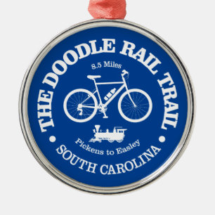Doodle Rail Trail (cycling) Metal Ornament