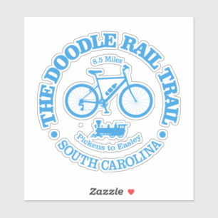 Doodle Rail Trail (cycling) Sticker