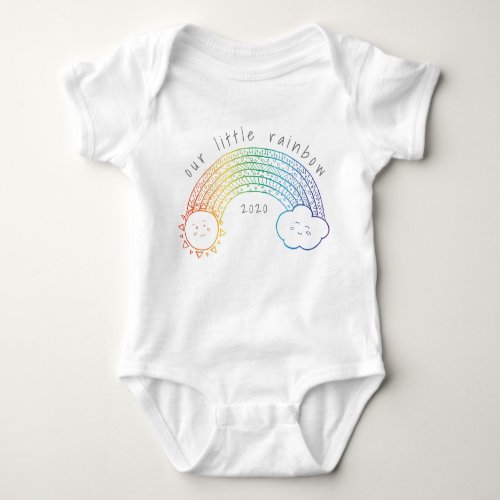 Doodle Rainbow Baby Bodysuit