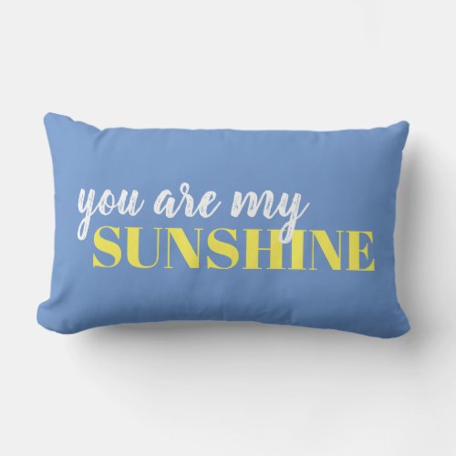 Doodle Rainbow You Are My Sunshine Pillow