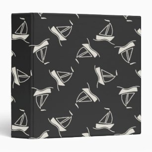 Doodle Sailboat Pattern Binder