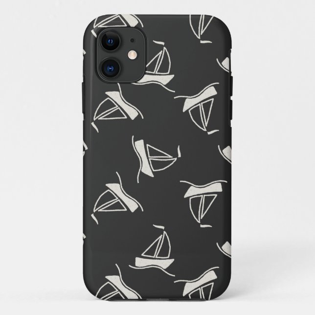 Doodle Sailboat Pattern Case-Mate iPhone Case (Back)