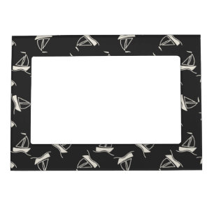 Doodle Sailboat Pattern Magnetic Frame