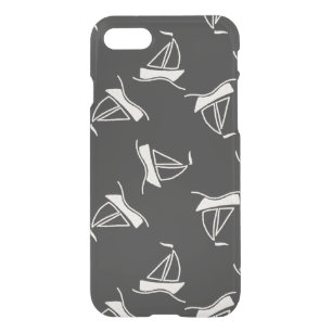 Doodle Sailboat Pattern iPhone SE/8/7 Case