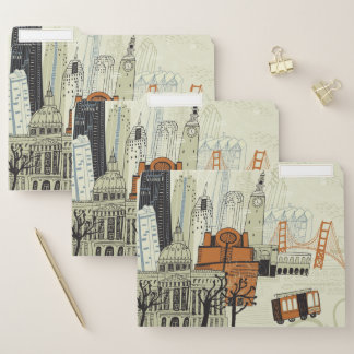 Doodle San Francisco Scene File Folder