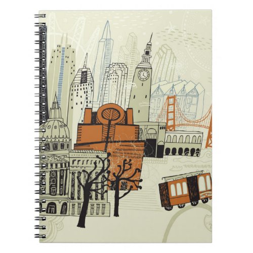 Doodle San Francisco Scene Notebook