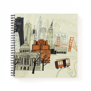Doodle San Francisco Scene Notebook