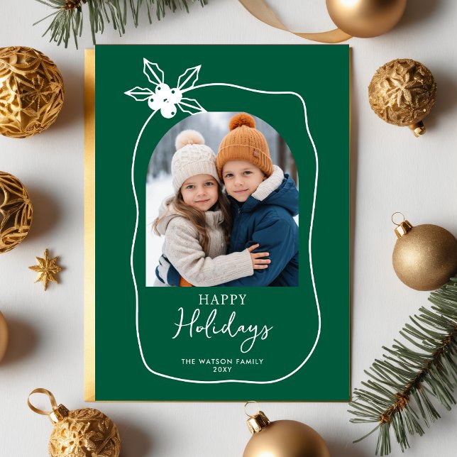Doodle Scribble Christmas 4 Photo Hand Drawn  Holiday Card (Doodle Scribble Christmas 4 Photo Hand Drawn Holiday Card)