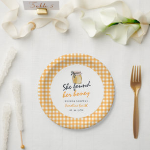 doodle She Found Her Honey bridal shower Paper Plates