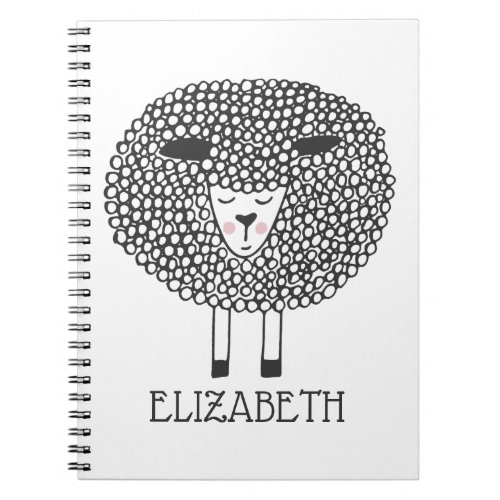 Doodle Sheep Personalized Notebook