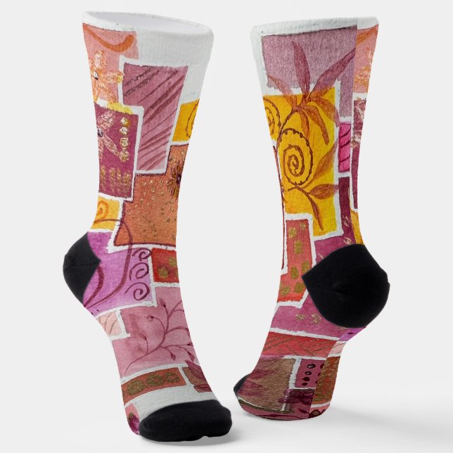 Doodle Socks by Jill  (Angled)