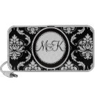 Doodle Speaker Elegant Damask Monograms Wedding
