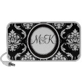 Doodle Speaker Elegant Damask Monograms Wedding (Front)