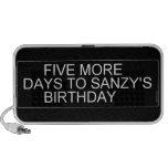      Five More  Days To SANZY's      birthday  Doodle Speakers