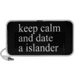 keep calm  and date a islander  Doodle Speakers