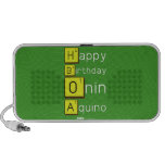 Happy
 Birthday
 Onin
 Aquino  Doodle Speakers