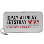 Igpay Atinlay Eetstray  Doodle Speakers