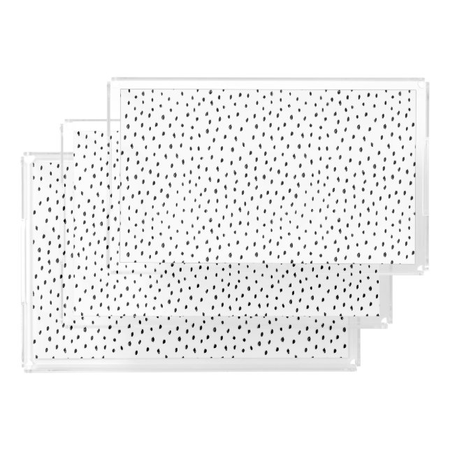 Doodle Spot Vanity Monochrome Acrylic Tray (Set)