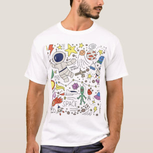 Doodle style, space theme illustration. T-Shirt