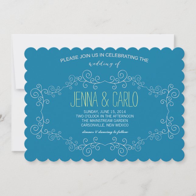 doodle swirl invitation (Front)