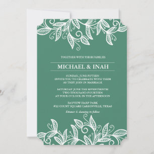 doodle swirl leaves invitation