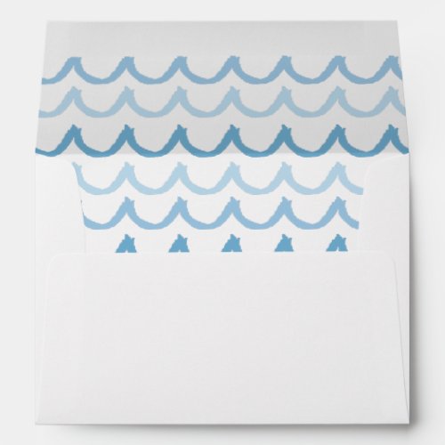 Doodle Waves in Blue Envelope