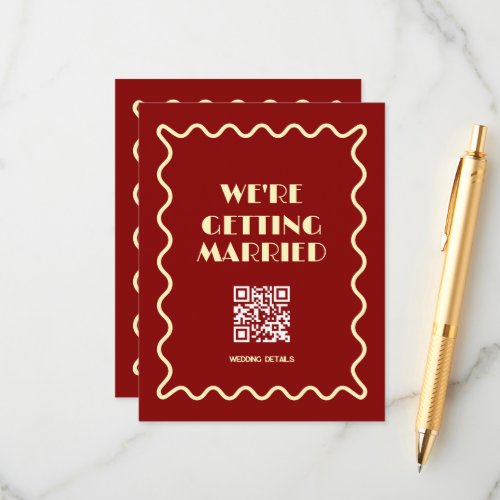 doodle Whimsical Retro Classy wedding Enclosure Card