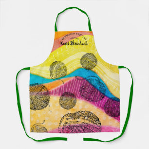 Doodle yarn knitting crochet homespun craft show apron