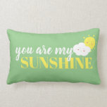Doodle You Are My Sunshine Pillow Green Yellow<br><div class="desc">Spread joy with this hand drawn doodle emoji sunshine and cloud pillow with message "you are my sunshine" message. Add some cheer to a kid's bedroom or playroom. Welcome your special rainbow baby or give as a gift for the "you are my sunshine" fan in your life. Matches the "Doodle...</div>