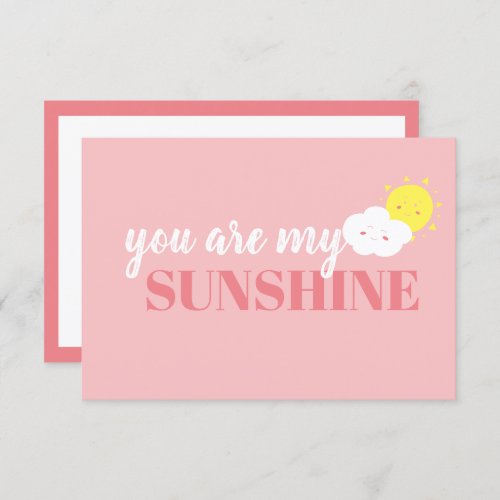 Doodle You Are My Sunshine Pink