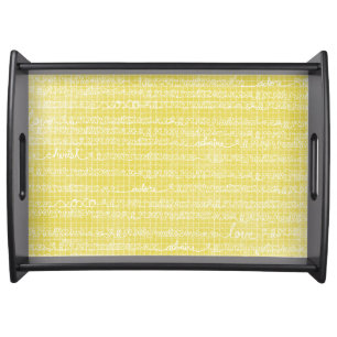 Doodled Hearts Love Words XOXO Serving Tray