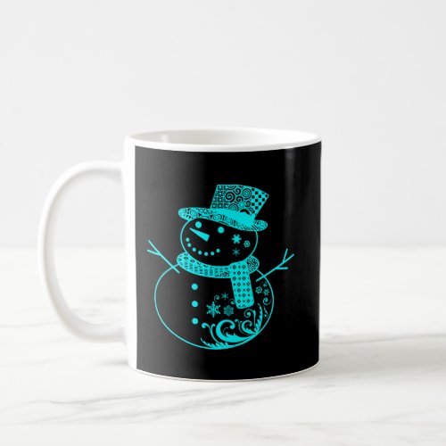 Doodled Intricate Snowman Coffee Mug