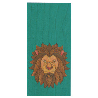 Doodled Lion Flash Drive