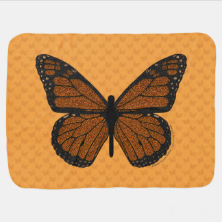 Doodled Monarch Baby Blanket