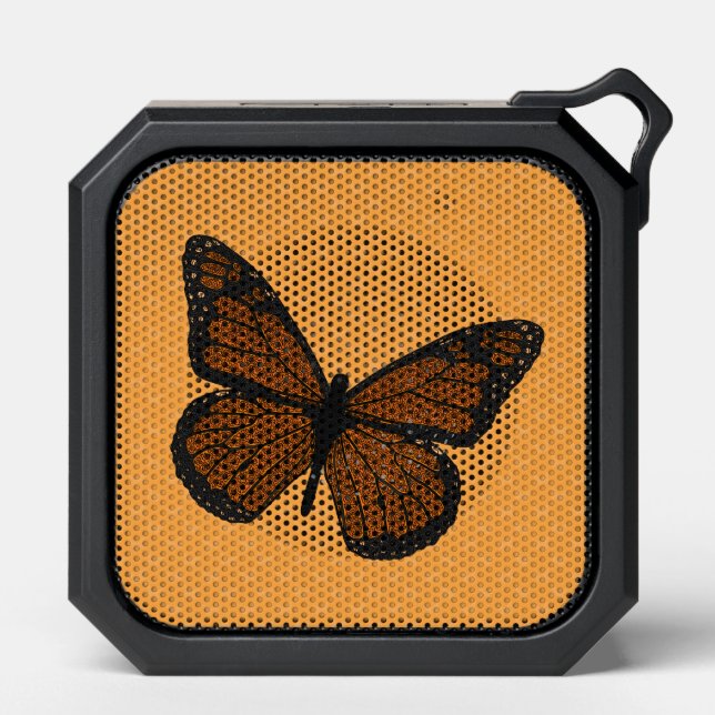 Doodled Monarch Bluetooth Speaker (Front)
