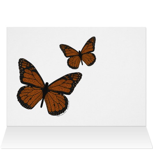 Doodled Monarch Card (Inside Horizontal (Top))