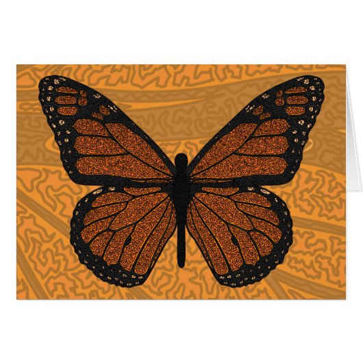 Doodled Monarch Card (Front Horizontal)