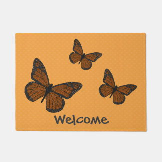 Doodled Monarch Doormat