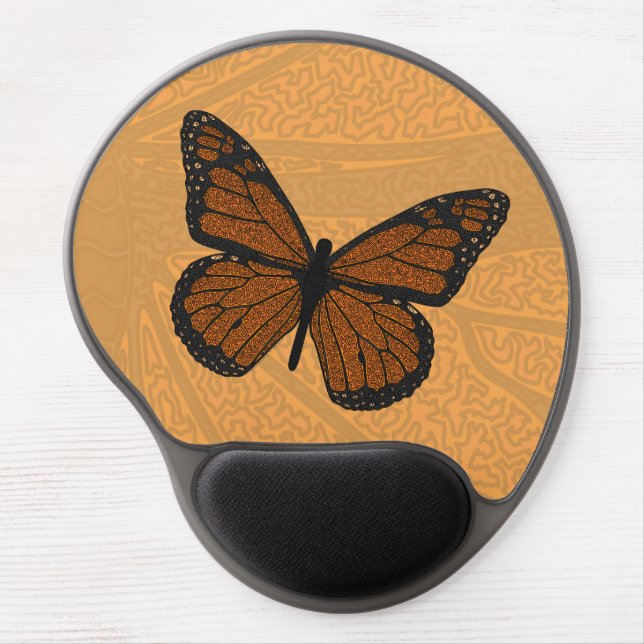 Doodled Monarch Gel Mousepad (Front)