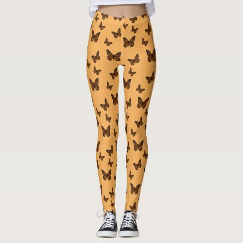 Doodled Monarch Leggings